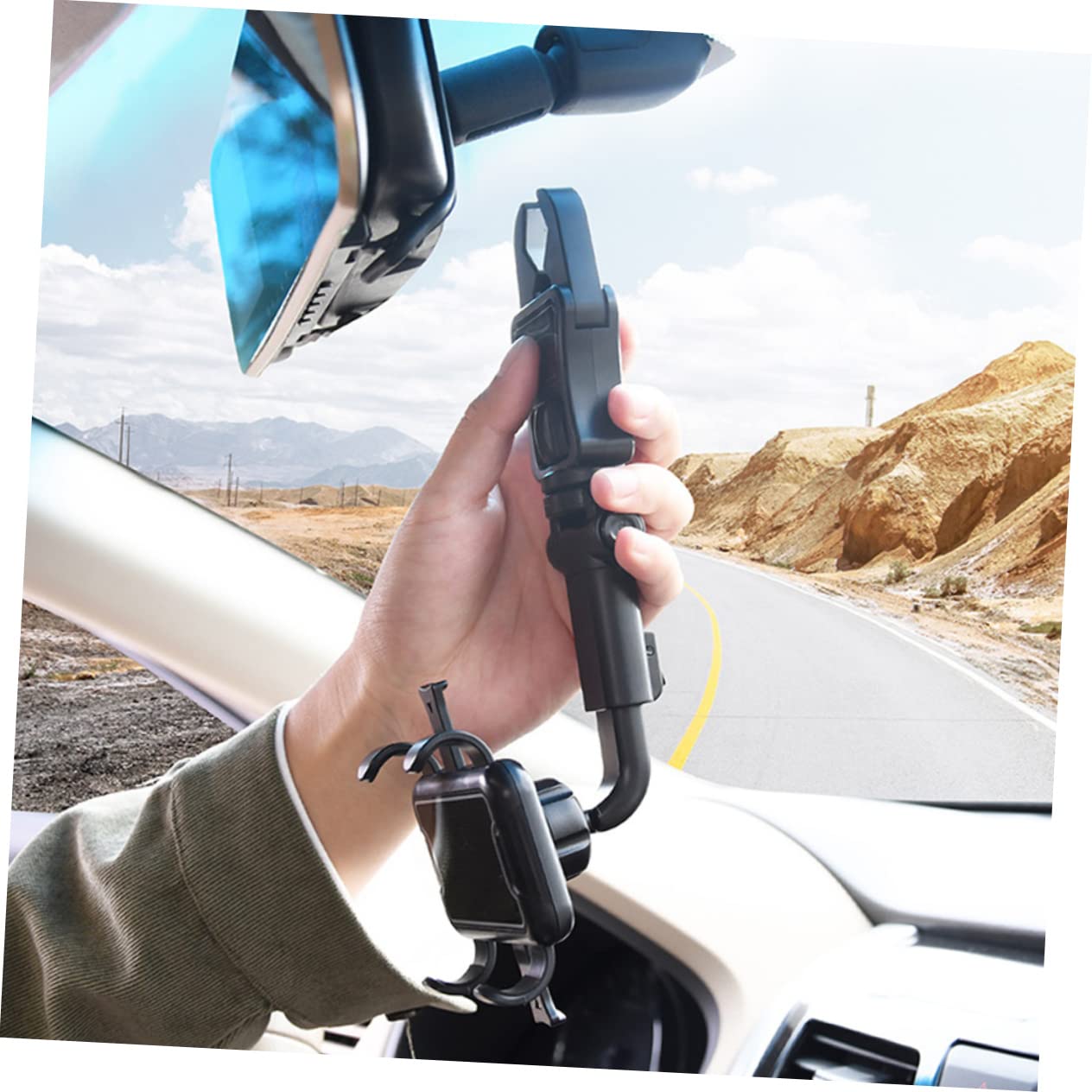 Hemobllo 2pezzi Telefonico Per Auto Smartphone Per Specchietto Retrovisore Accessorio Multifunzionale Per Compatibile Smartphone e -