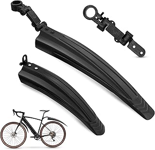 Vockvic Bicycle Mudguards, Full Cover Thickening Widening Mountain Bike Front and Rear Mud Guard Fenders Portable Adjustable Mountain Bike Mudguards Suitable for Mountain Bikes