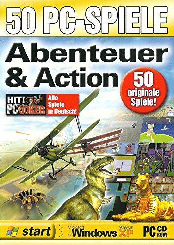 50 PC-Spiele Abenteuer & Action, CD-ROM: 50 originale Spiele. Für Windows 98, ME, XP