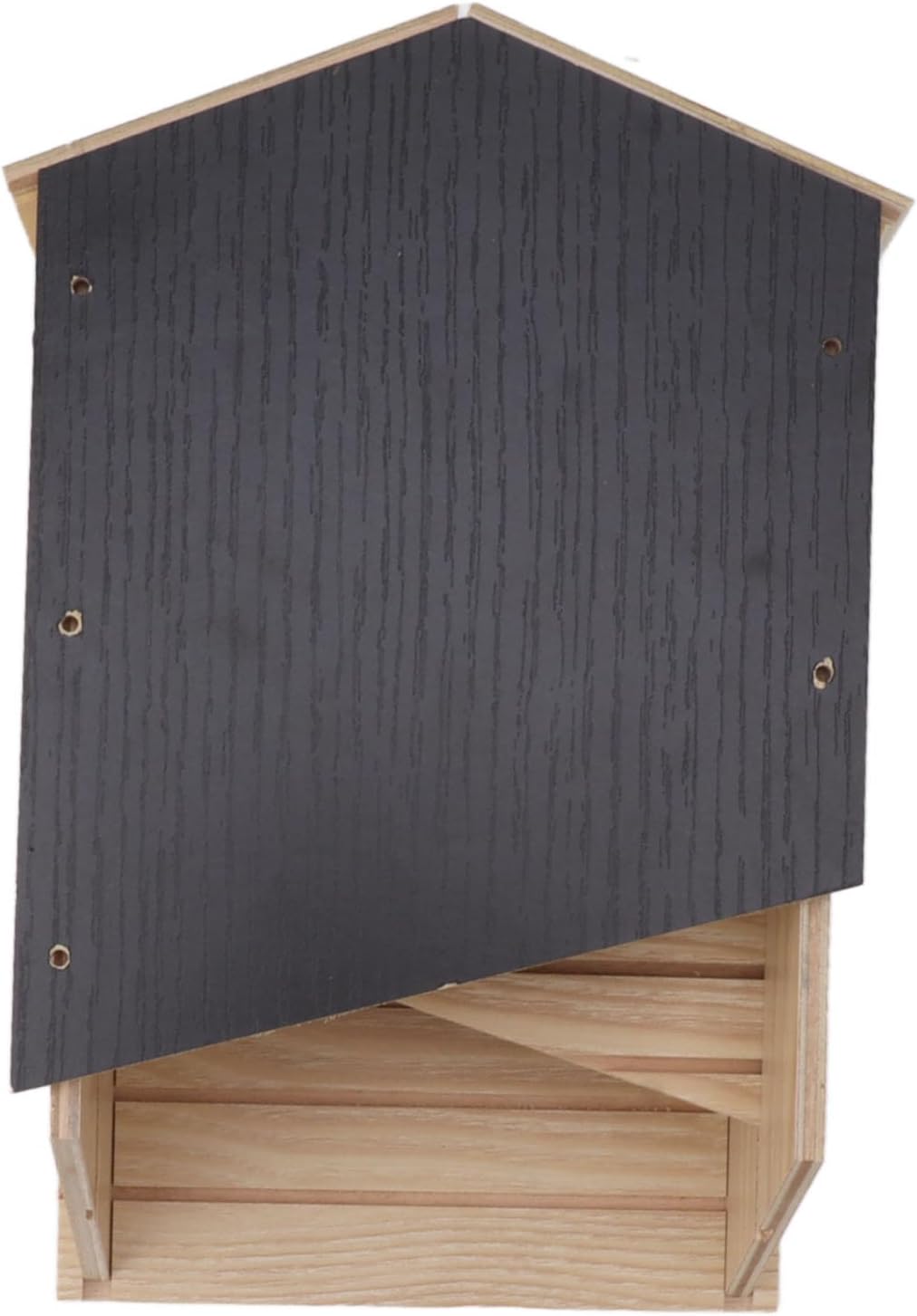 Handcrafted Weather Resistant Bat House, Double Chamber Design for Outdoor Garden Patio Yard, Eco Friendly Solution, Easy Installation with Sturdy Hooks - Composite Wood