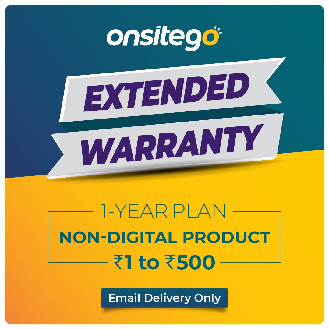 Onsitego 1 Year Extended Warranty for Non-Digital Products from Rs. 1-500 (Email Delivery - No Physical Kit)