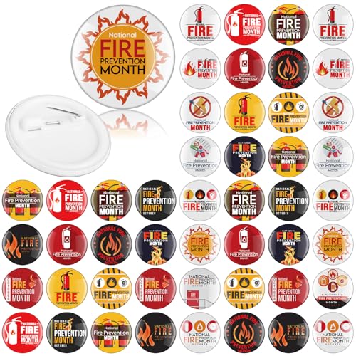 100 Pcs National Fire Prevention Week Party Favors 1.5 Inch Firef...