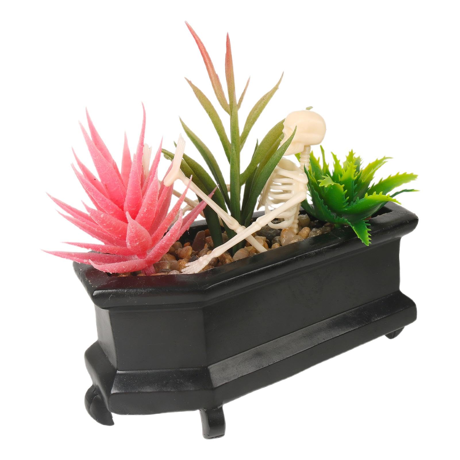 スカル型 プランター ／ 植木鉢 Amazon.co.jp: Zqkimzi スカルプランターポット、フェイク多肉植物装飾