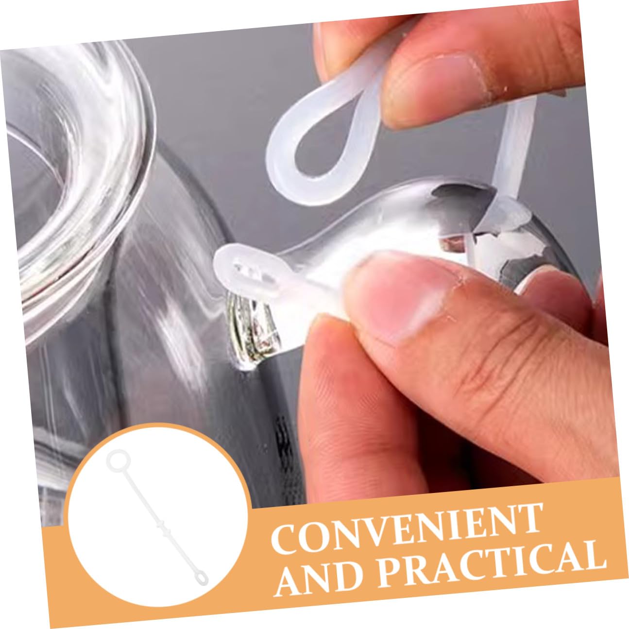 Cuerda Protectora de Silicona para Tapa de Tetera Cuerda Resistente al Desgaste Tamaño Compacto Accesorio para Tetera Doméstica de Uso Diario Utensilio Práctico para Cocina
