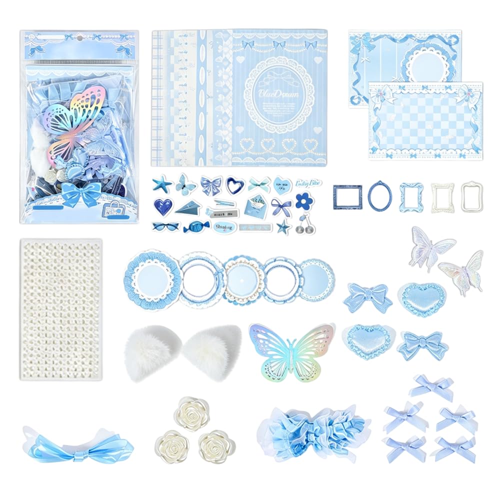 BDKMMS Scrapbooking Decoration Kit for Adults, Scrapbook Supplies & Aesthetic Journaling Accessories Set for DIY Project