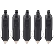 5 Pieces 12V 24V 5A Car Accessory Male Cigarette Lighter Socket DIY Plug Connector