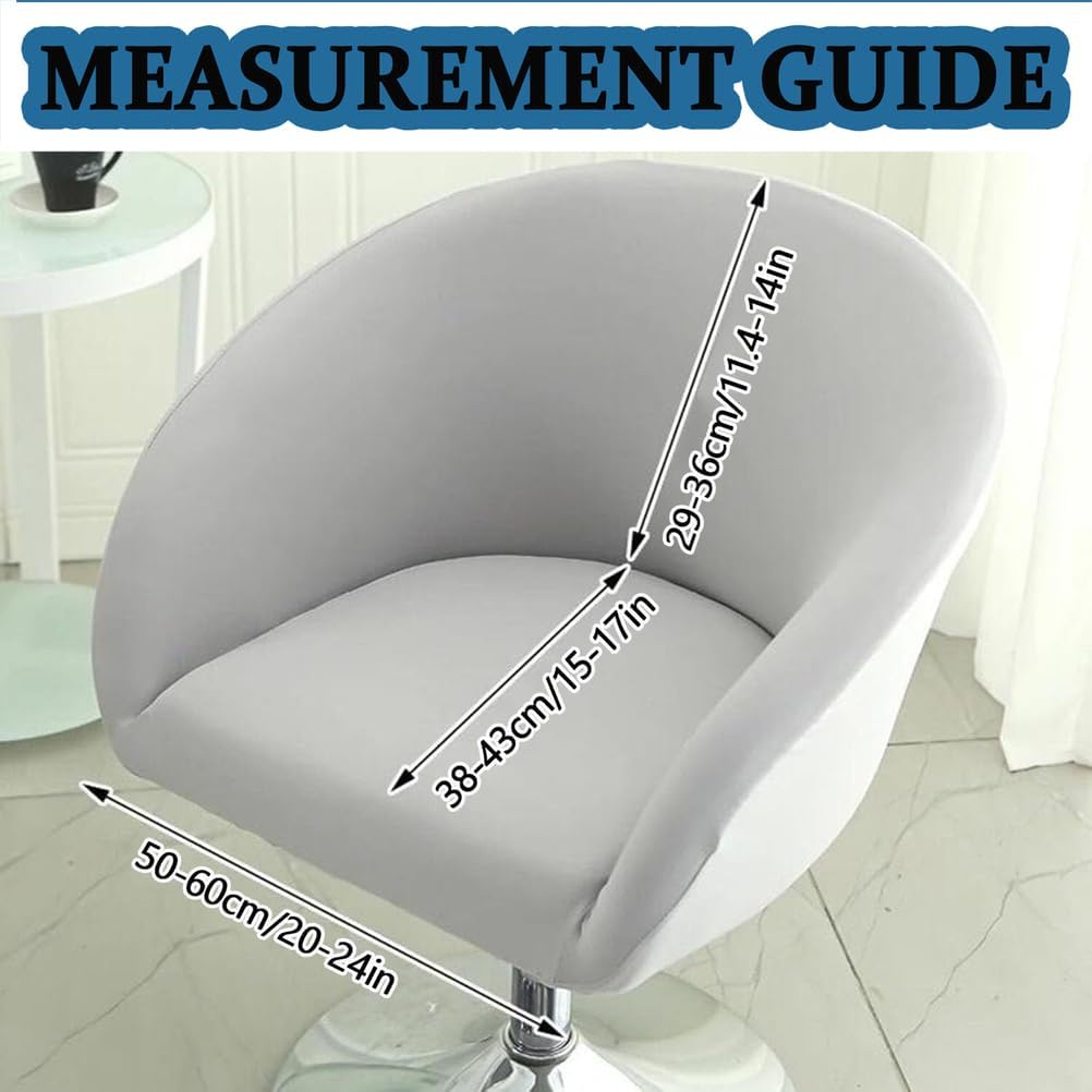 Stretch Bar Stool Chair Cover Slipcovers with Round Back Arms Curved Accent, 4/2PCS Chair Covers Dining Chairs with Short Back Counter Bar Stool Cover for Armchair, Kitchen Island,U,4PCS