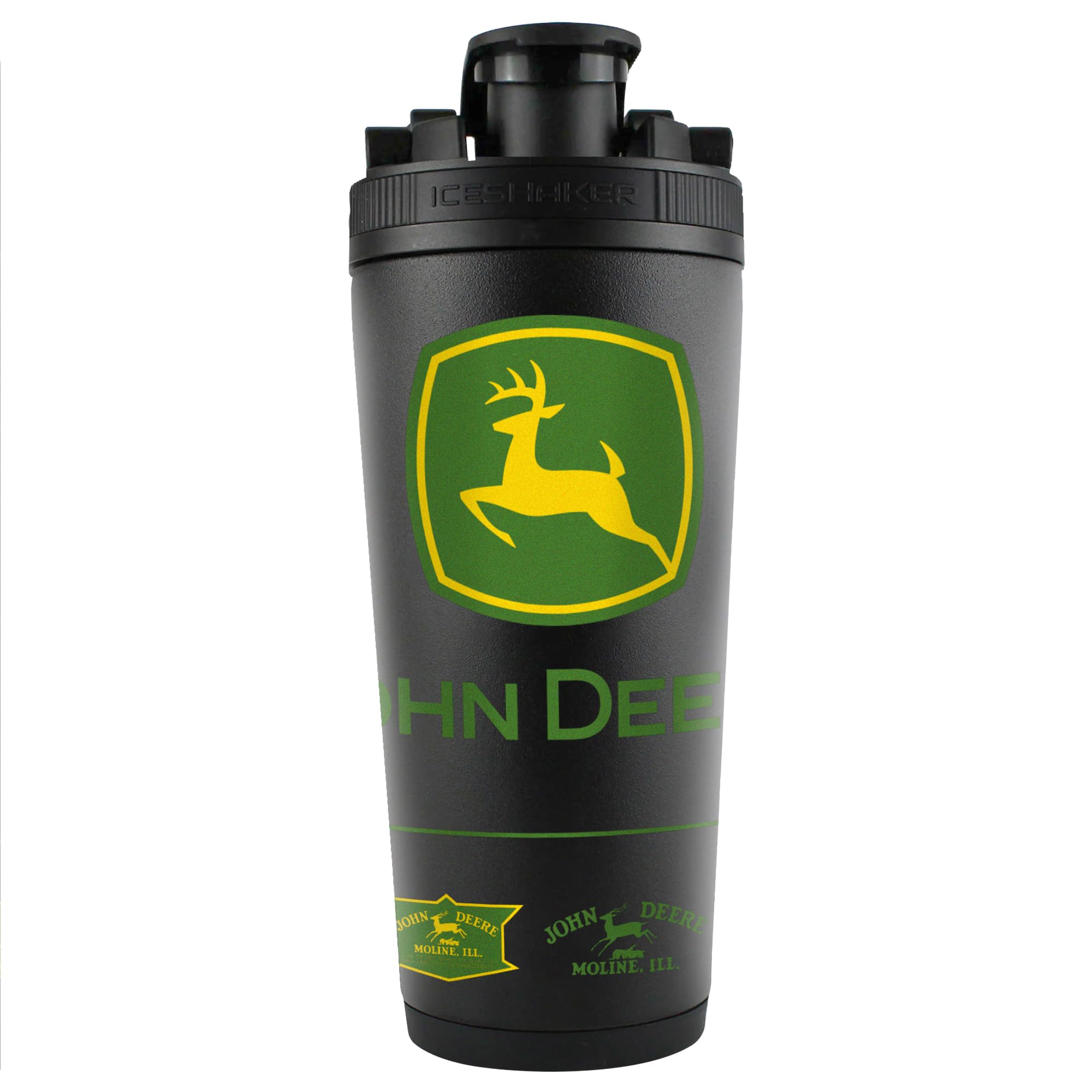 WinCraft Shaker à glace en acier inoxydable 4D avec logo John Deere Vintage 760 ml