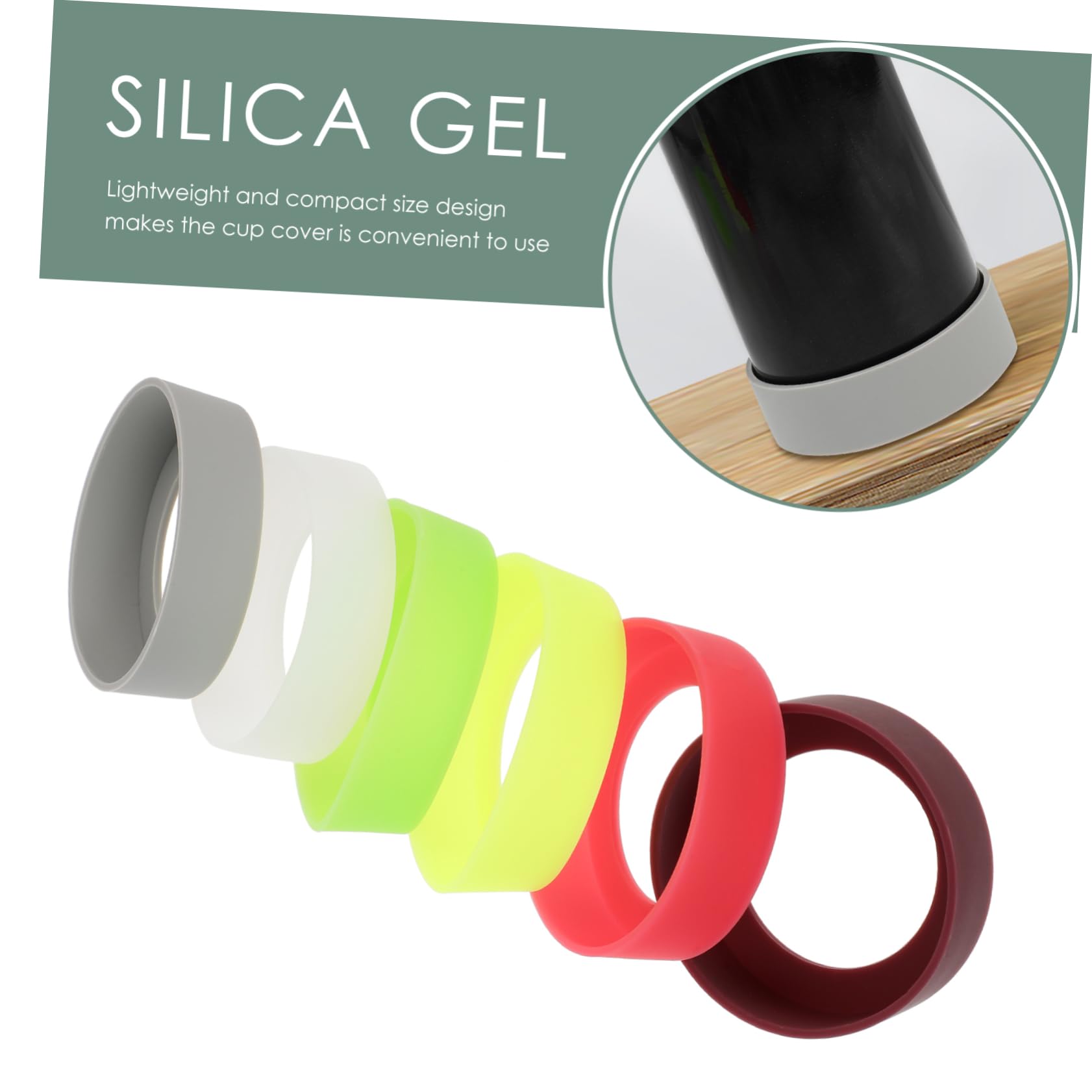 PRETYZOOM 48 Uds Funda De Silicona para Taza Funda para Taza para Bebidas Calientes Fundas para Botellas con Aislamiento Térmico Fundas Simples para Botellas Funda para Taza con