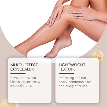 Leg Makeup - Waterproof Body Coverage Perfector: Leg Makeup, Tattoo Cover Up & All-Over Complexion Cream