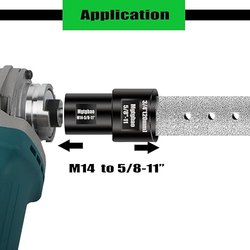 Miniatura 5 de Adaptador de amoladora angular, brocas de núcleo de diamante de diferentes roscas, cortador M14 hembra a 58-11 macho.