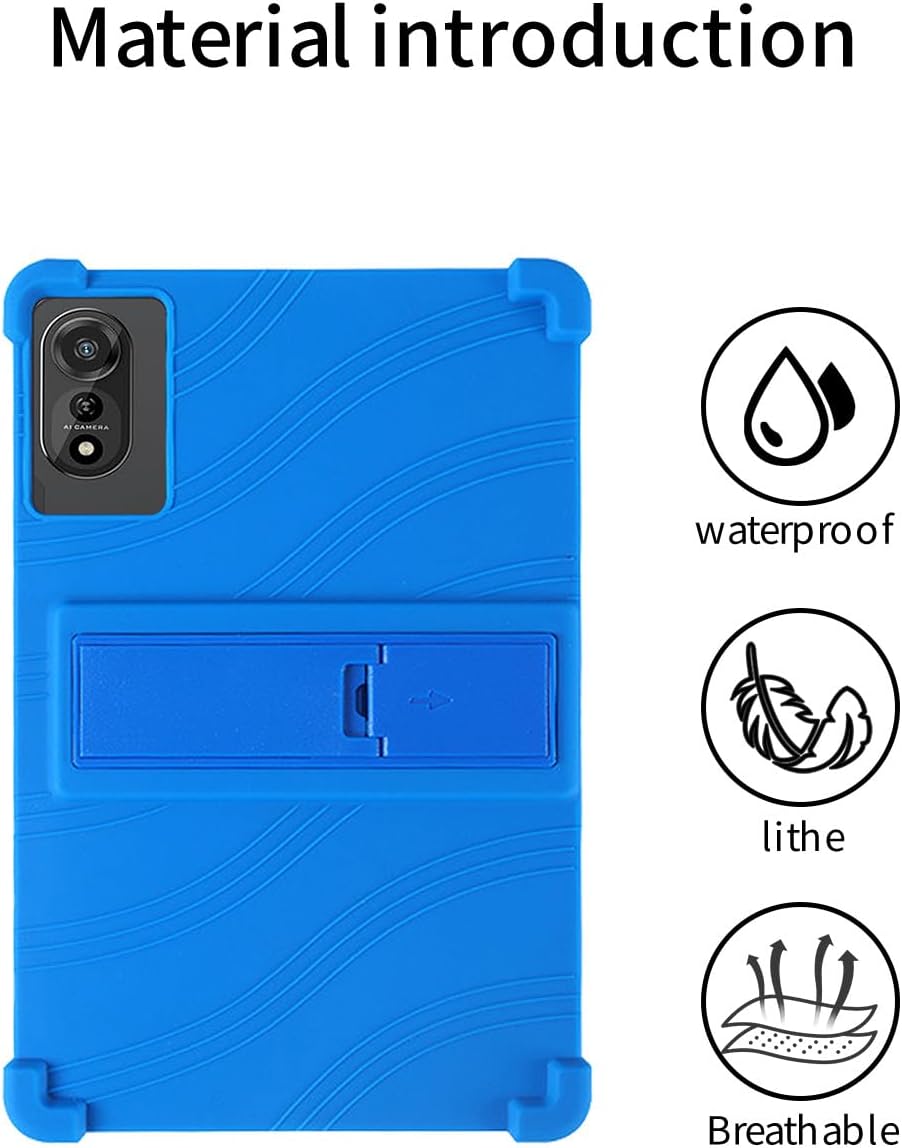for Nexall N90 12 Inch Tablet Case,BOVUGAC Adjustable Stand Shockproof Easy Installation Slim and Lightweight Premium Silicone Protective Shell for Nexall N90 12" Case Cover.(Blue)
