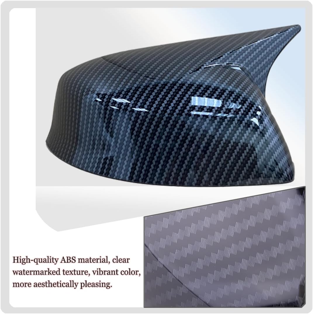 Side Mirror Cover, for Honda Civic 2012 2013 2014 Turn Signal housing,Sports Rear View Mirror Cover Accessories-Carbon Fiber（No Turn Signal Slot）