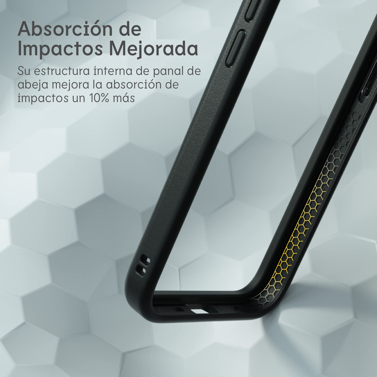 RhinoShield Funda Compatible con [iPhone 14/13 Pro/ 13] Mod NX Protectora Modular sin Placa Trasera, diseño Delgado, a Prueba de Golpes con protección contra caídas de Grado Militar - Verde Camuflaje