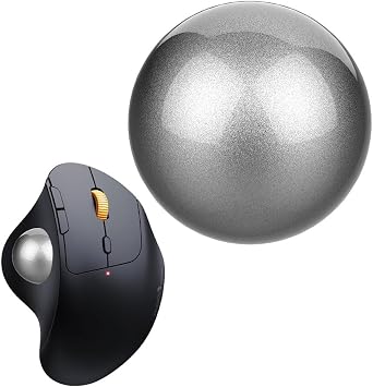Trackball 34mm/1.34 Inches, Replacement Ball for Logitech M575, M570, MX Ergo, ELECOM, Kensington, Perixx, and Other Compatible Trackball Mice, Glossy - Gray