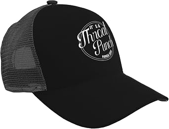 YvoneDBrownn Its A Throat Punch Kinda Day Mesh Trucker Hat - Vintage Adjustable Baseball Cap for Men and Women Black
