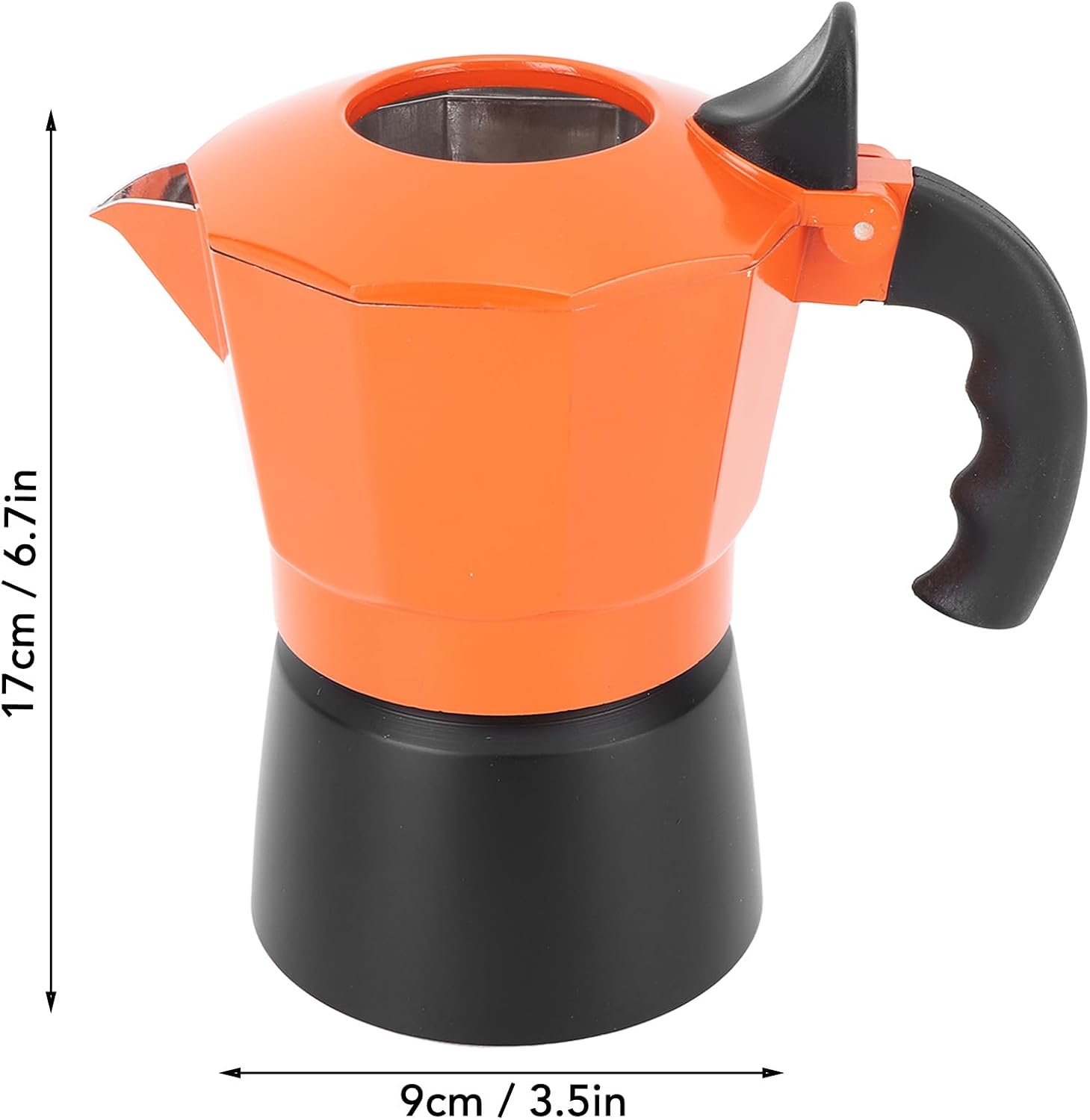 Stovetop Espresso Coffee Maker, 2 Valve Heat Resistant Insulation Aluminium Alloy Coffee Maker Pot, Espresso Maker Percolator for Office Home (6 Cups 300ML)