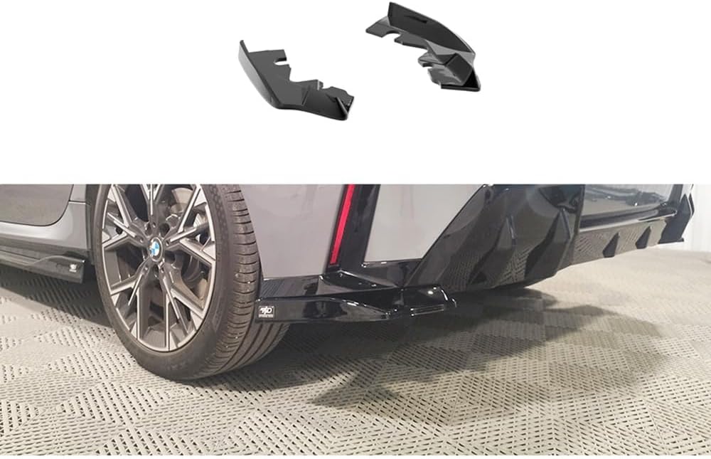 Rear Bumper Skirts (Corners) Compatible with BMW 1 Series (F70) M-Sport Excl. M135 2024- (ABS Gloss Black)