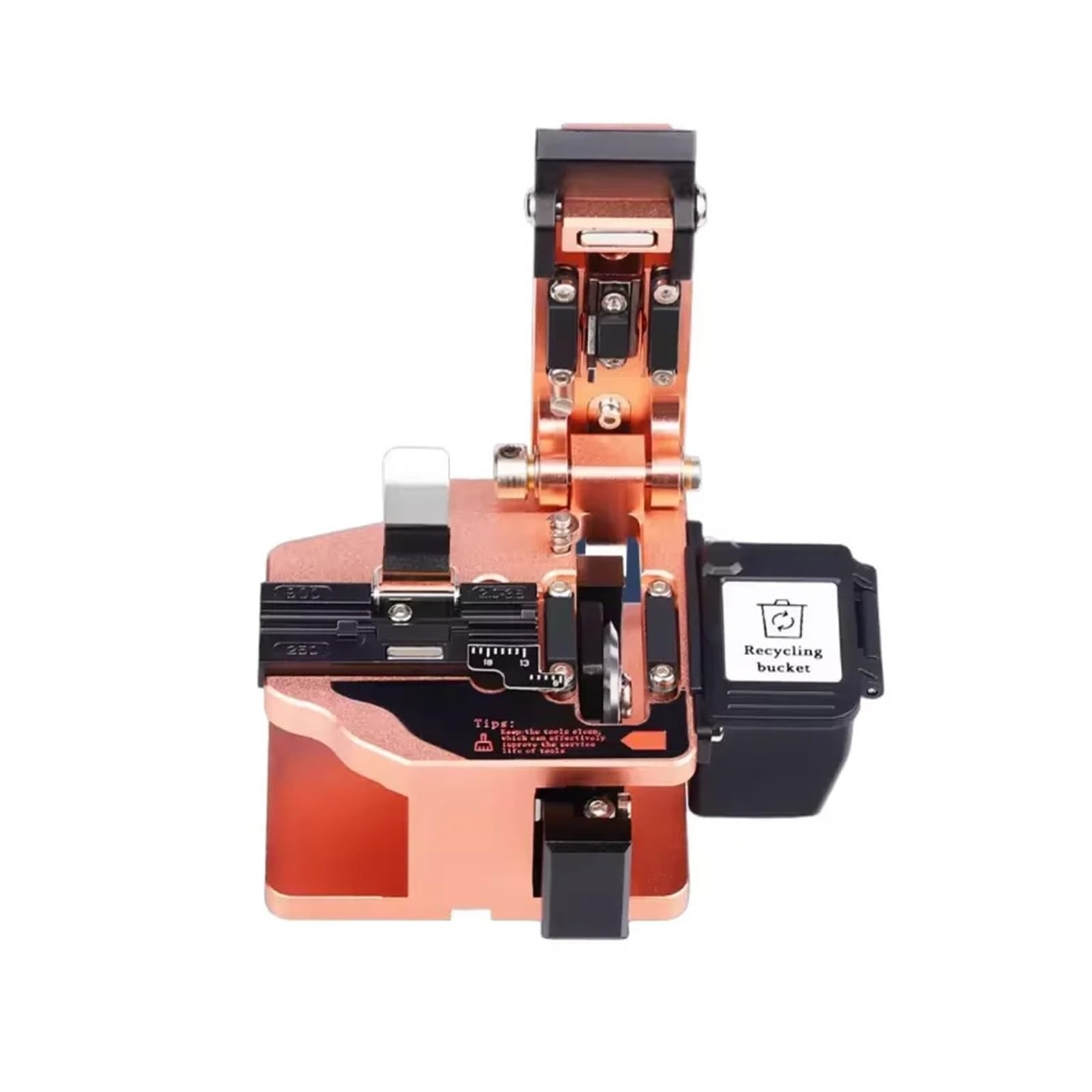 Cuchilla de fibra, Cortador de fibra óptica M6 oro rosa, cortador automático retorno alta precisión, cable termofusible