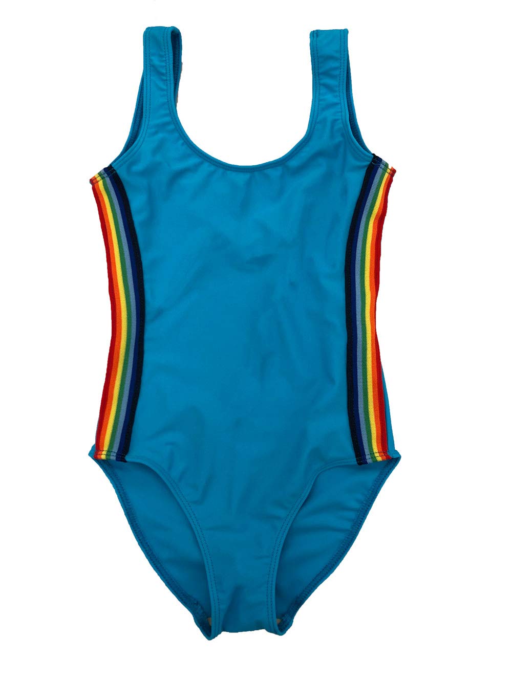 Cheryl Creations KidsElastic Stripe Side One Piece Bikini Swimsuit (Black/Ra.