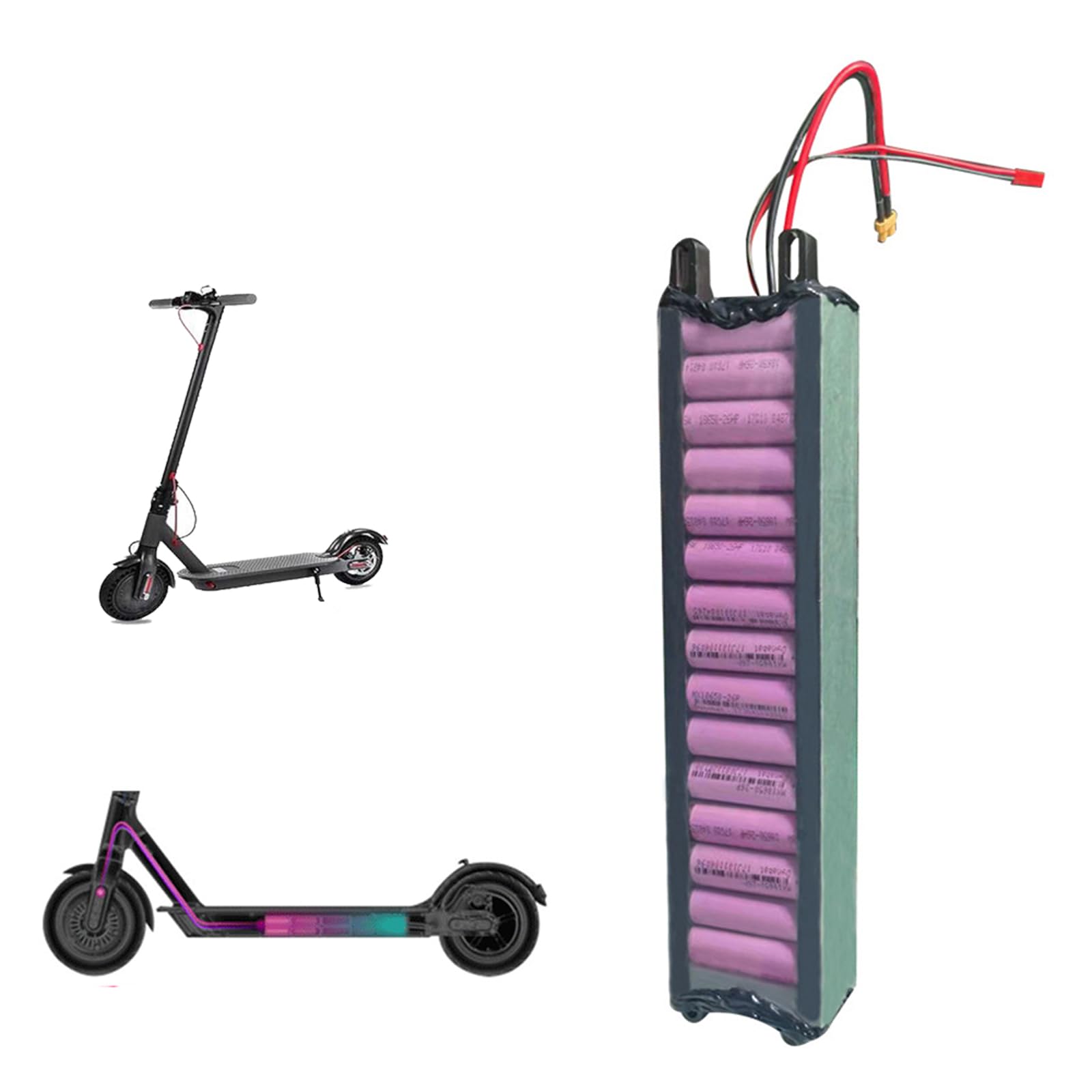 HJGHY Kit de reemplazo de batería de Iones de Litio de Alta Capacidad para Patinete eléctrico M365 (36 V, 10,4 Ah, 4,4 Ah, 5,2 Ah, 6,6 Ah y 7,8 Ah)