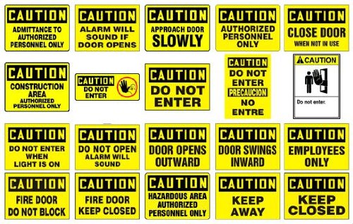 Panneau Caution Sound Horn Accuform en plastique 25x35 cm pour signalisation