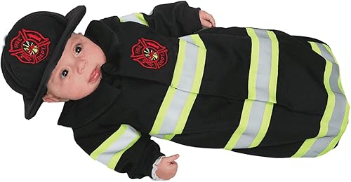Banderines de bombero para disfraz y Halloween - Banderines de bombero para bebé, Negro -