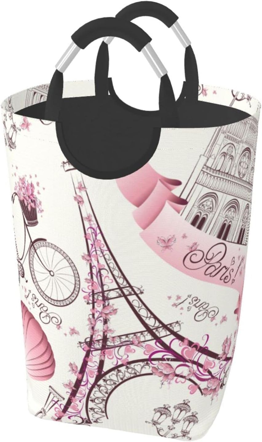MIFSOIAVV Paris Eiffel Tower Large Laundry Basket