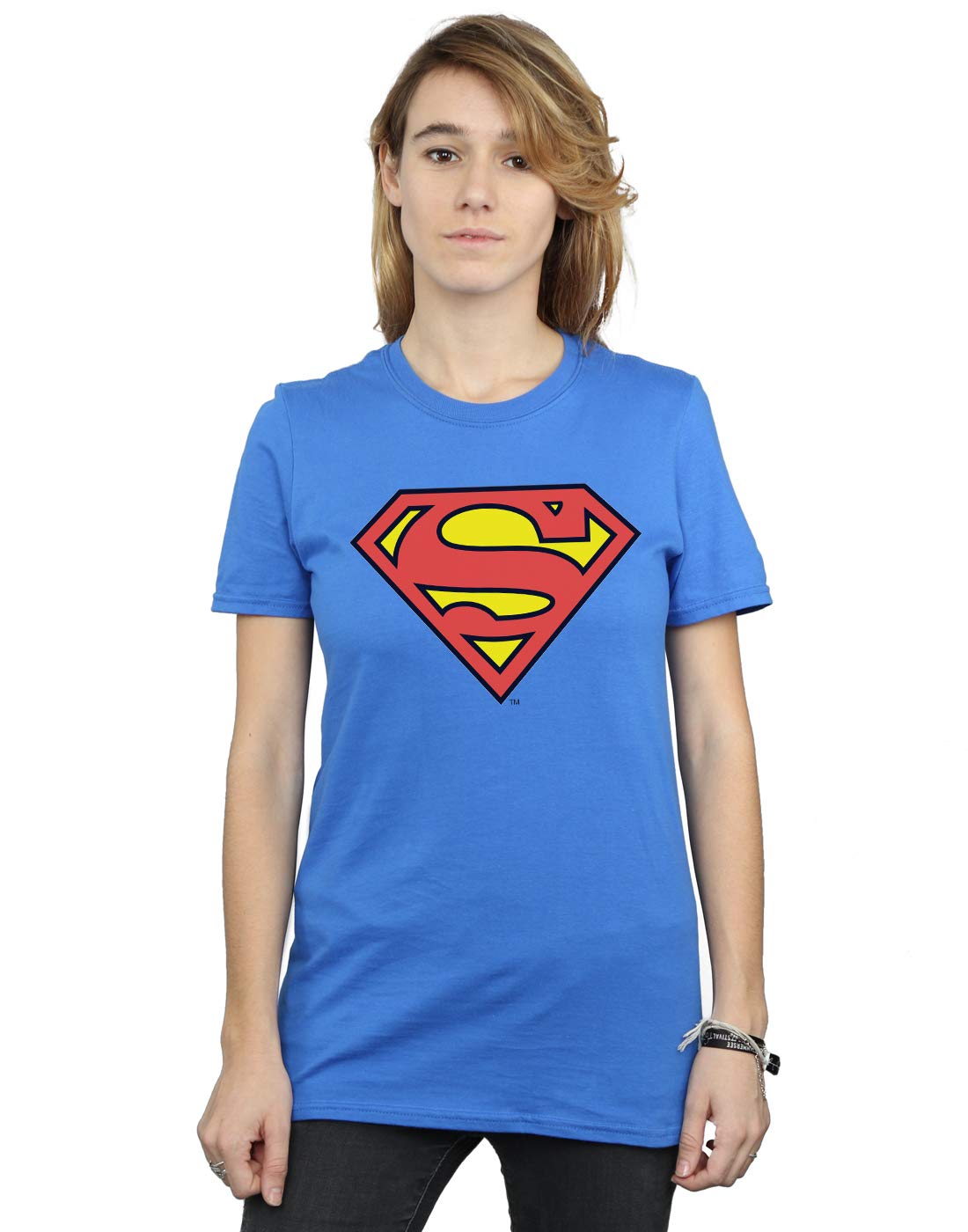 DC Comics Women's Superman Logo Boyfriend Fit T-Shirt