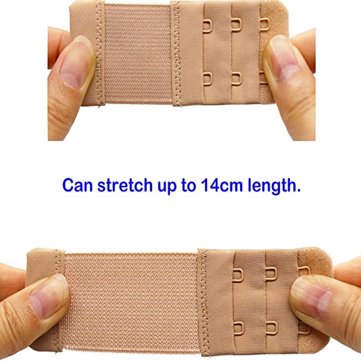DClub Bra Extender Stretchy Soft and Comfortable Bra Strap Extender for Women in Pregnency or Weight gain. (SKIN, 4 PIECES (2X3 HOOK)) - Image 4 thumbnail