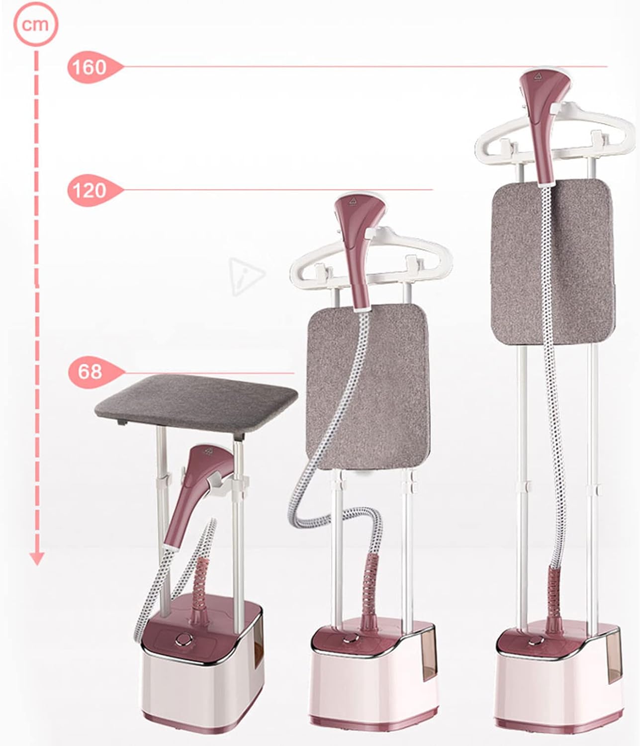 Upright Garment Steamer Professional Heavy Clothes Steamer for Commercial 8-Stage Steam Control 2L Water Tank Continuous Ironing for 50 Minutes