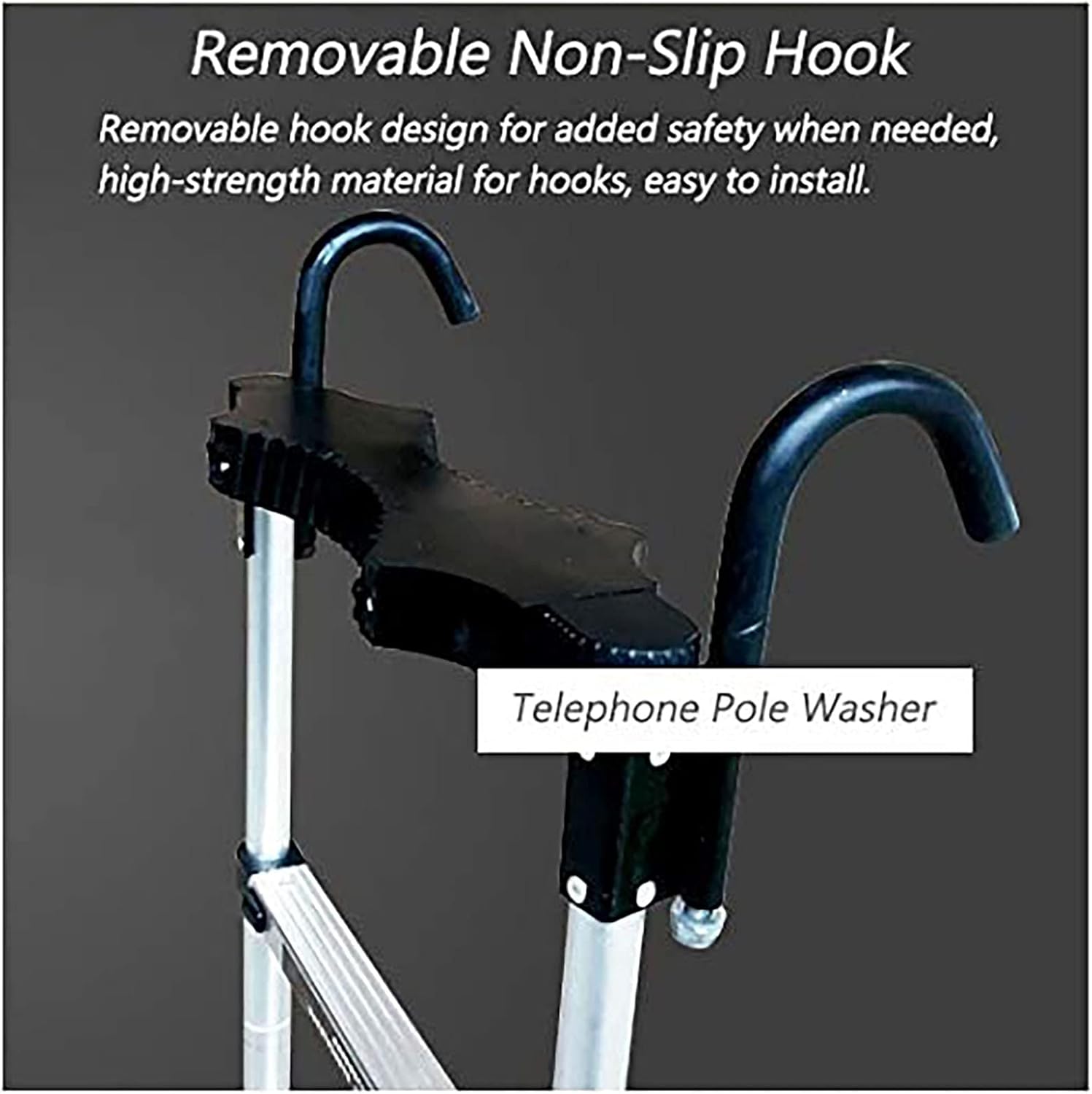 Ladderscopiladder with Detachable Hook, Aluminum Portable Extension Ladder for Climb Home Builders Attic Work Place Emergency Use, Load 150Kg/1.4M/4.6Ft