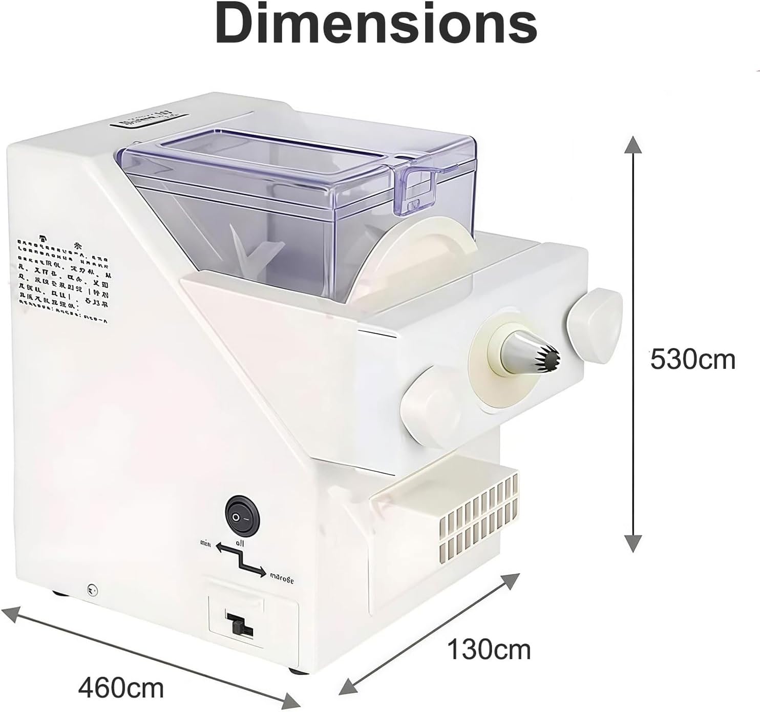 FIUZA Biscuit Form Maker, Automatic Cookies Making Machine with 8 Different Nozzles and 6 Types of Biscuit Molds,50-60rpm/min Speed, for Dessert Shop, Kitchen