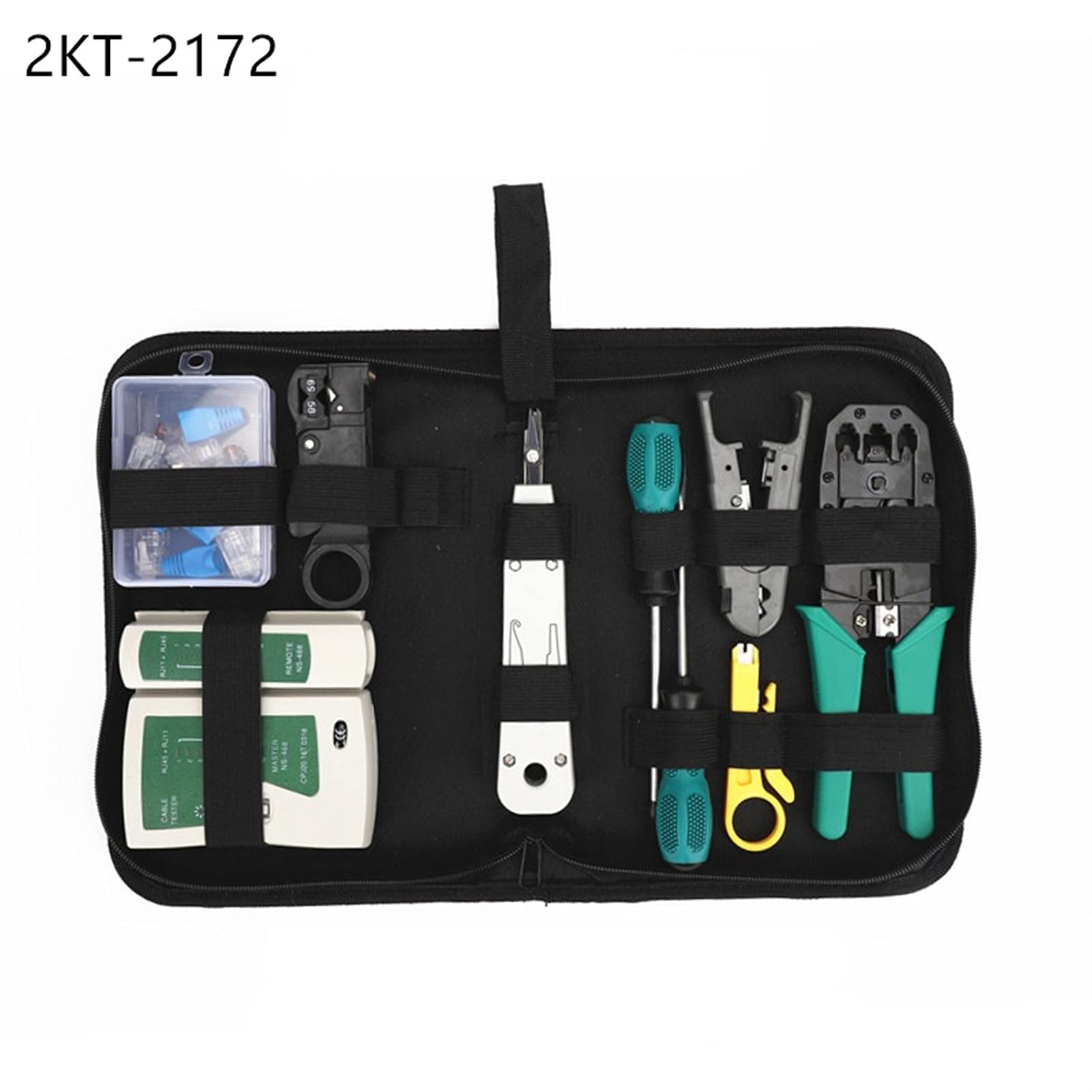 Pinza a crimpare per Cavi Pinze a crimpare per Cavi di Rete + Tester per Cavi di Rete Professionale RJ45 RJ11 RJ12 CAT5 UTP Tester per Cavi LAN Pinza a crimpare, crimpatrice termina