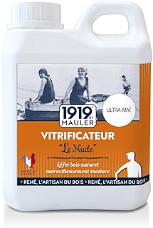 Publicité sponsorisée - Vitrificateur mat invisible 1L "Le Nude" 1919 BY MAULER : protection très longue durée parquet, es...
