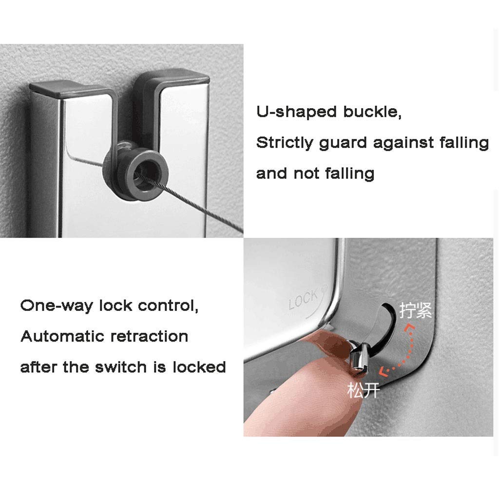Este tendedero portátil elástico para Ropa, Resistente al Viento, con Cuerdas para Tender la Ropa, para Exteriores e Interiores, Ideal para Viajes y Camping, con núcleo de Acero y Que Ahorra
