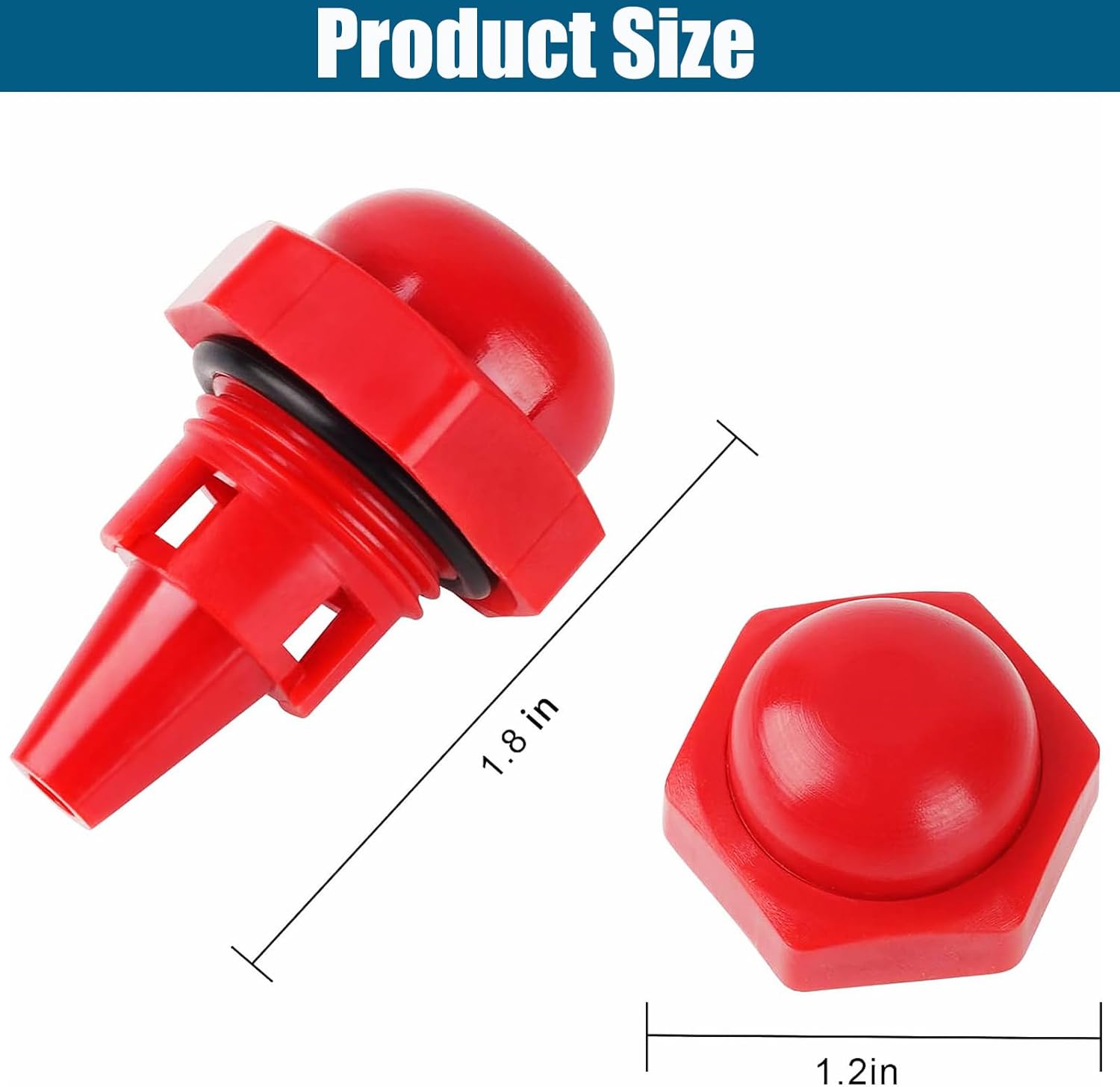 46798 Pressure Washer Oil Pump Cap Pressure Washer Pump Parts with o-Ring, Red Cat Oil Fill Cap for Pressure Washer for Cat 14179 4HP,5DX,6DX,66DX, 5CP Pumps