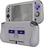 PlayVital ZealProtect Protective Case for Nintendo Switch Lite, Hard Shell Ergonomic Grip Cover for Nintendo Switch Lite w/Screen Protector & Thumb Grip Caps & Button Cap - Lovely Punky Bunny