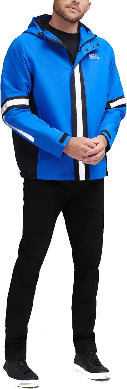 DKNY Men's Taslan Performance Hoody With Reflective Detail