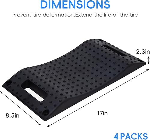 Miniatura 2 de Homeon Wheels Rampas protectoras de neumáticos de material de goma, diseño de almohadilla antideslizante, rampas para neumáticos de automóvil para