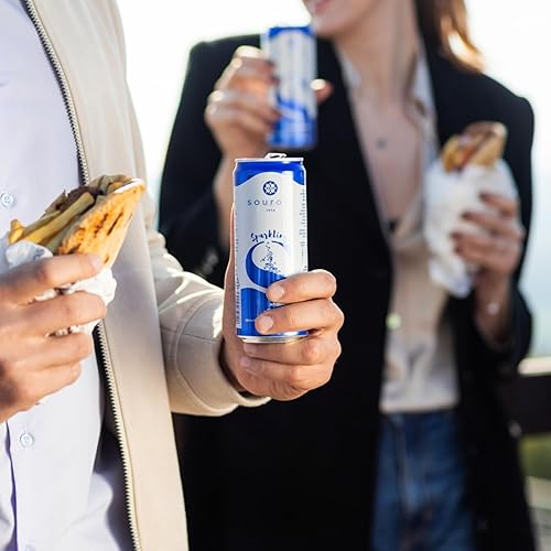 Miniatura 9 de SOUROTI Agua mineral carbonatada sin sabor con gas | Bebida saludable rica en minerales y oligoelementos | Paquete de 6, latas de 11.2 fl oz |