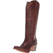 Corral Boots Womens Embroidery Tall Top Snip Toe Western Cowgirl Style Leather Knee-High Boots
