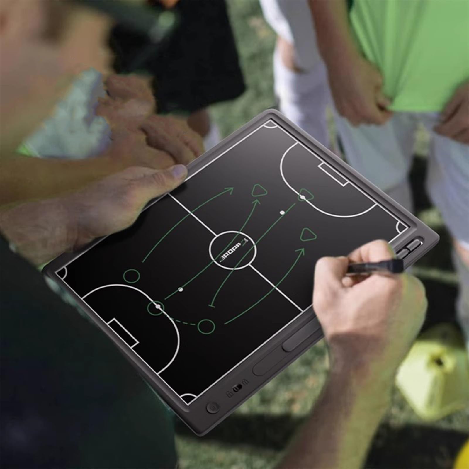 Elettronica Lavagna Tattica da Futsal da 15", Lavagna Elettronica per Allenatori, Portablocco per Allenatore, Tavola da Tattica Calcio, Lavagnetta Strategie