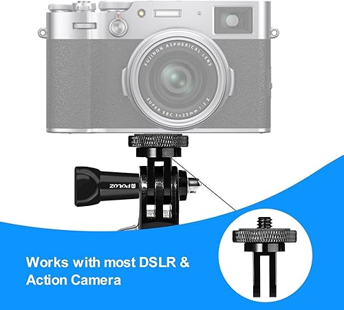 Miniatura 6 de PULUZ Adaptador de montaje de trípode de cámara de aluminio, adaptador de conversión de tornillo de 14 pulgadas para trípode, adecuado para GoPro