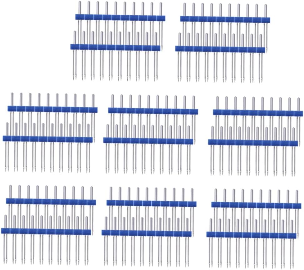 LIFKOME Electric Multi-Function Twin Needles for Sewing Machines 100 Pack 3MM Sewing Double Needle Kit Compatible Household Knits and Fabrics