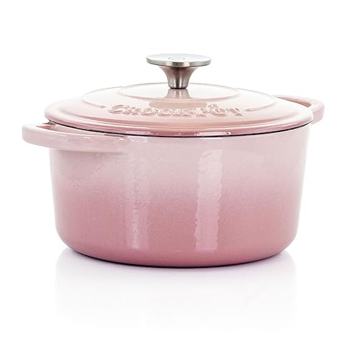 Crock-Pot Artisan Round Enameled Cast Iron Dutch Oven, 3-Quart, Blush Pink - Blush Pink - 3-Quart