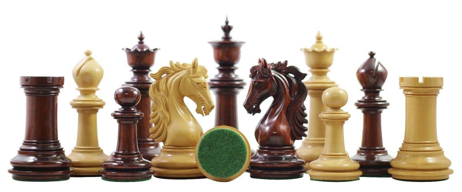 Danum Series 4.4 inch Premium Chessmen in African Padouk and Box Wood