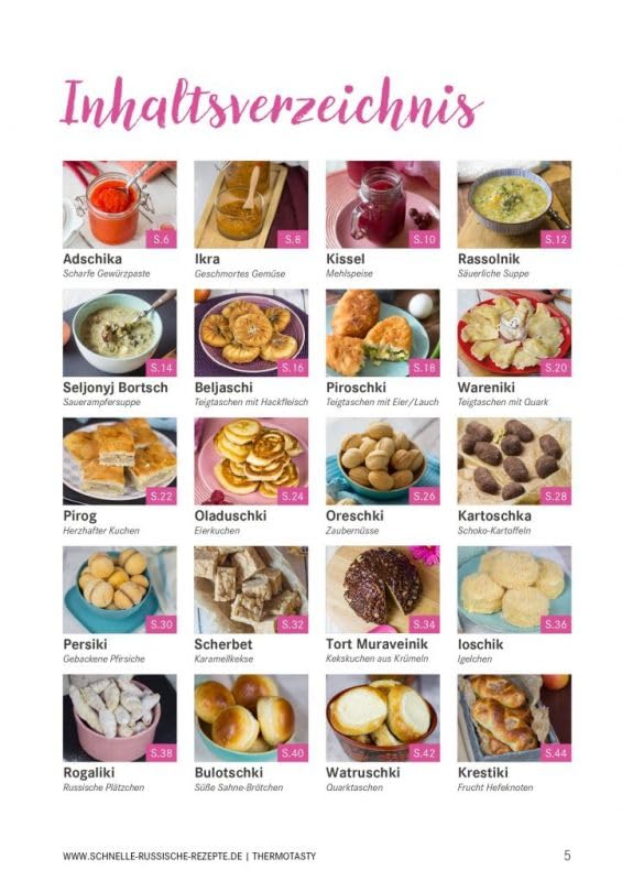 ThermoTasty Russisches Bündelset: 5 Kochbücher mit 100 original russischen Rezepten, russische Gerichte für den Thermomix® inkl. Schritt-für-Schritt Videoanleitungen & Sammelordner gratis