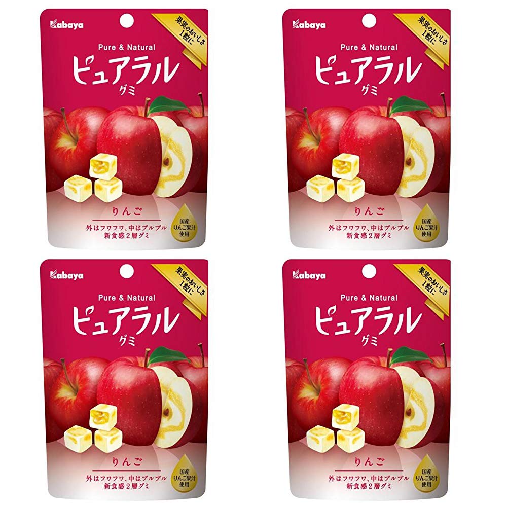 Amazon.com : Pureral Gumi Apple Taste 1.6oz 4pcs Japanese Gummy