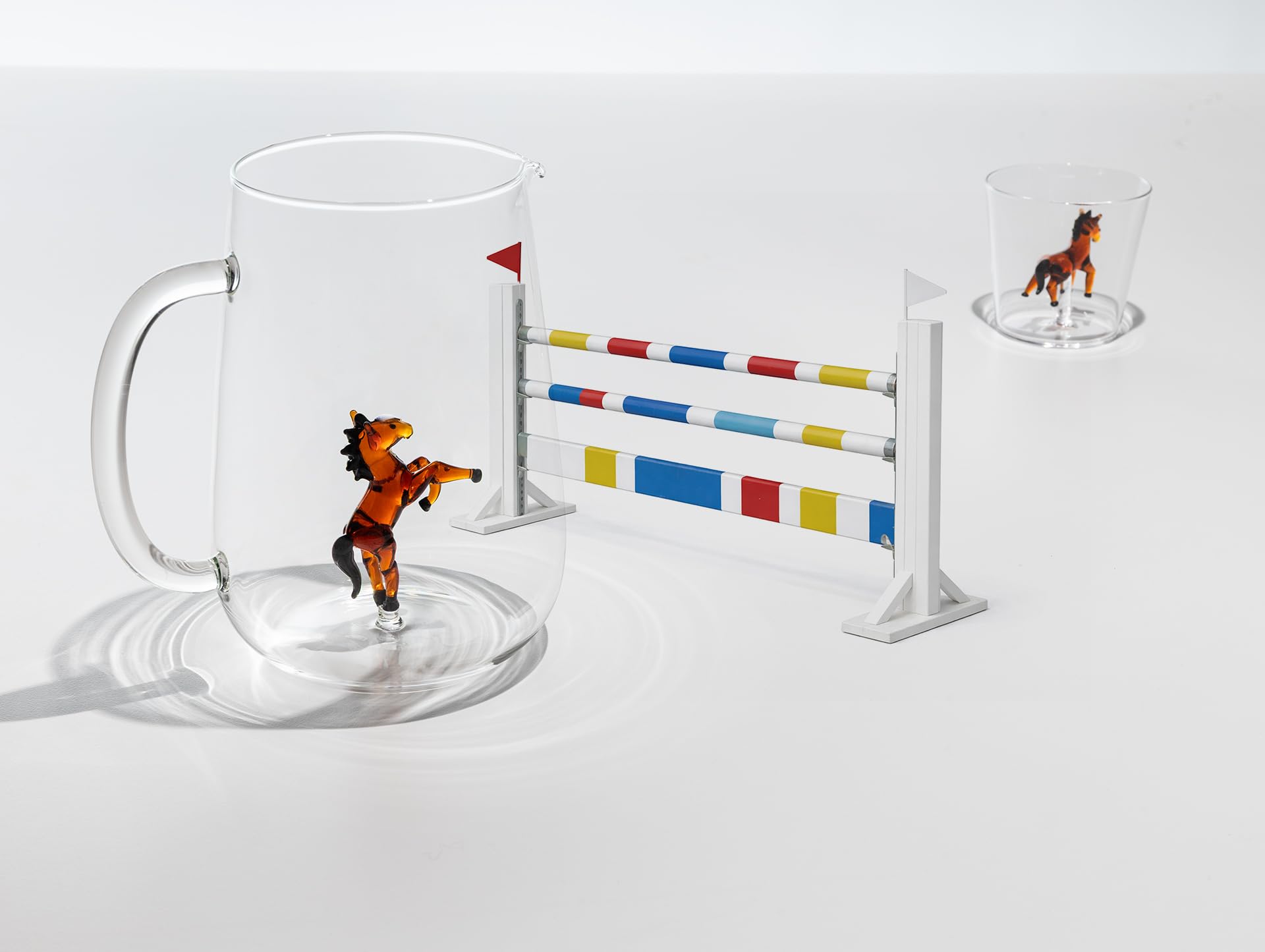 Sagaform Bicchierini Da Liquore Dala Horse – Set Da 4 Pezzi In Vetro, Capacità 4,5 Cl, Stampa Colorata, Regalo Originale - 2